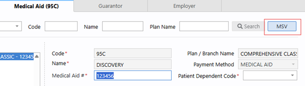 Capture a patient with Medical Aid Payment method and MSV – Zendesk