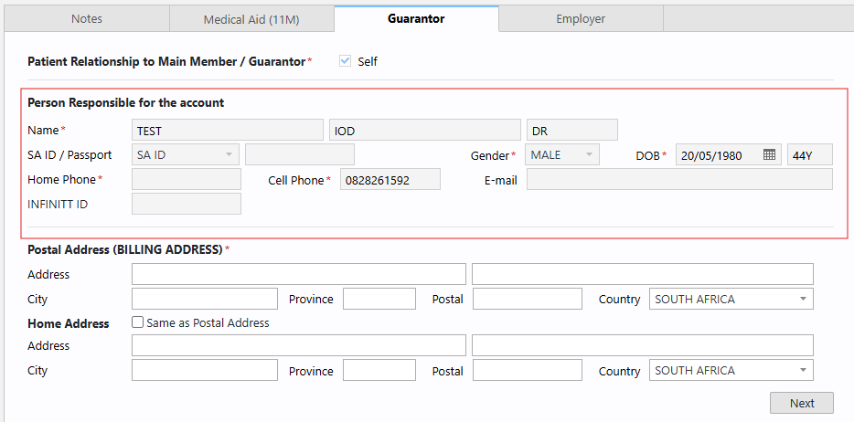 Capture a patient with WCA (IOD) as payment method – Zendesk